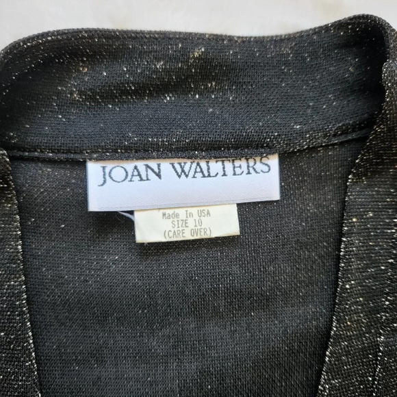 Vintage Joan Walters Womens 90’s Metal Jumpsuit Black - Picture 12 of 15